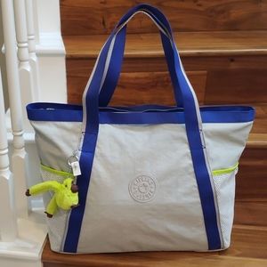 NWT Kipling Bombay Beach Large Tote Beach Grey